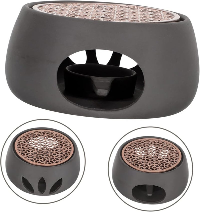 Japanese Style Ceramic Tea Warmer with Tealight Holder Portable Elegant Design for Home Office - Image 5